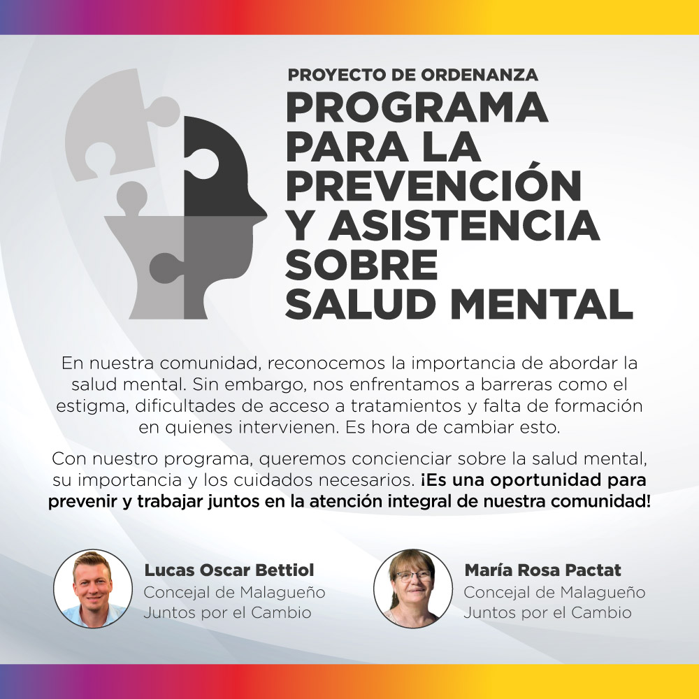 Proyecto de ordenanza - Programa para la Prevención y Asistencia sobre Salud Mental