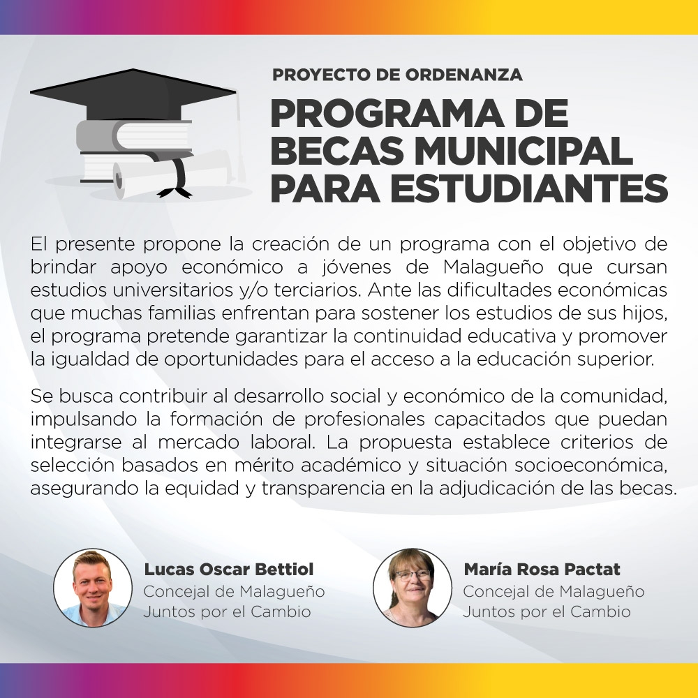 Proyecto de ordenanza - Programa de Becas Municipal para Estudiantes