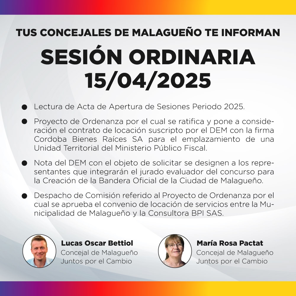 Sesión ordinaria 15/04/2025
