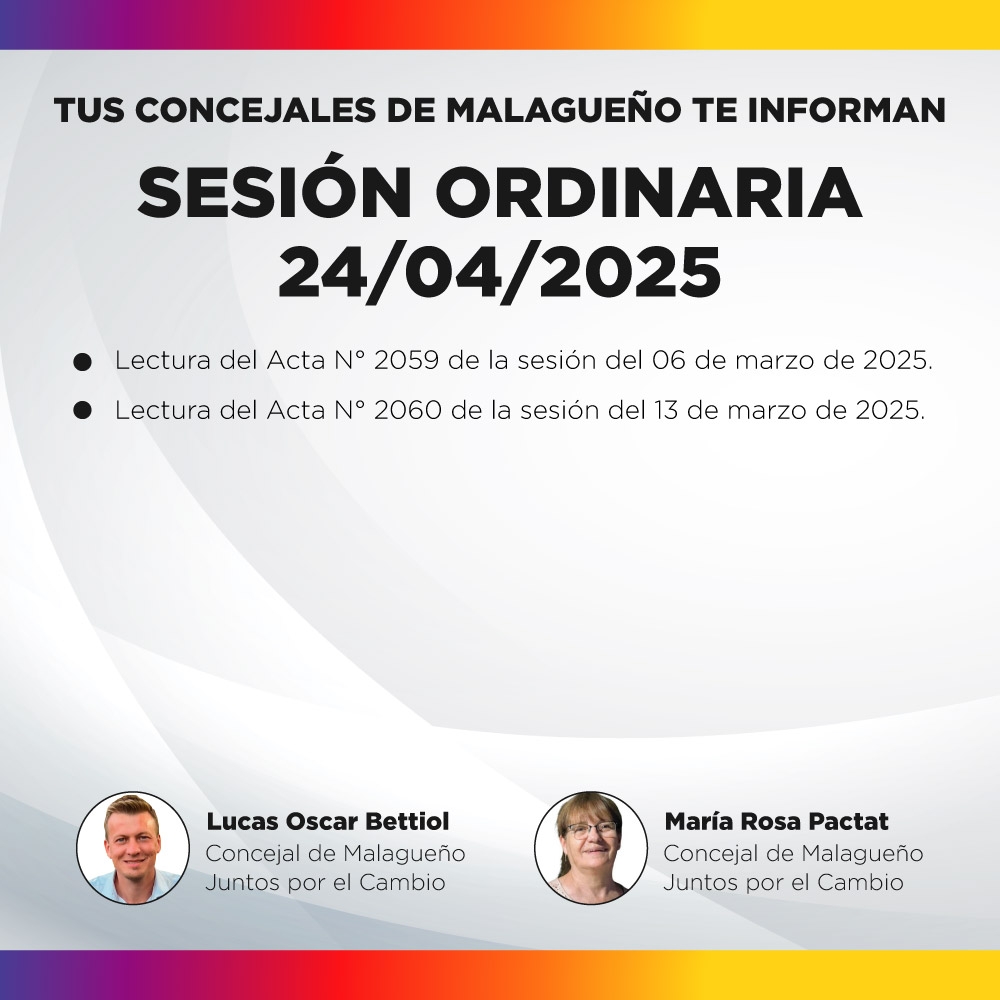 Sesión ordinaria 24/04/2025