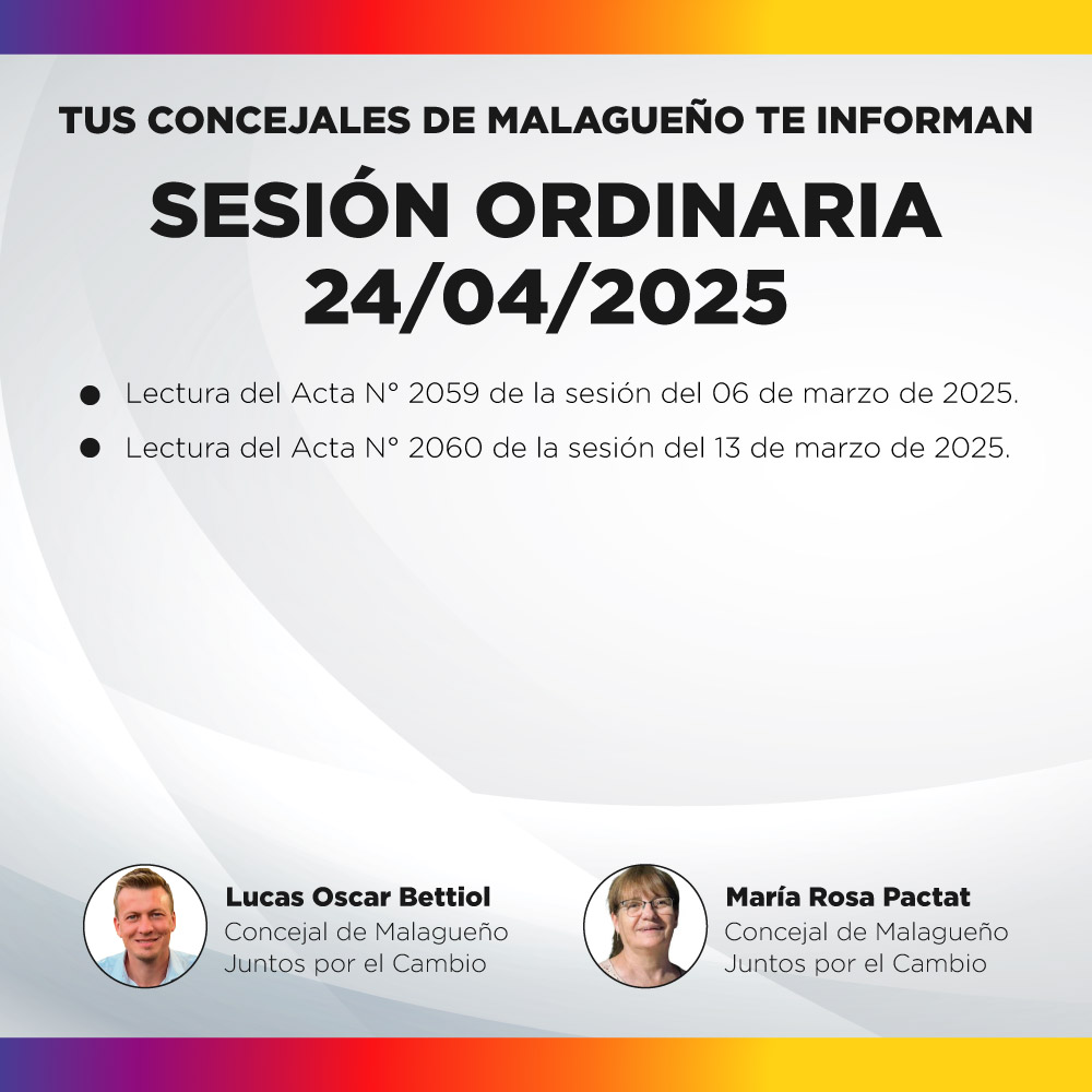Sesión ordinaria 24/04/2025