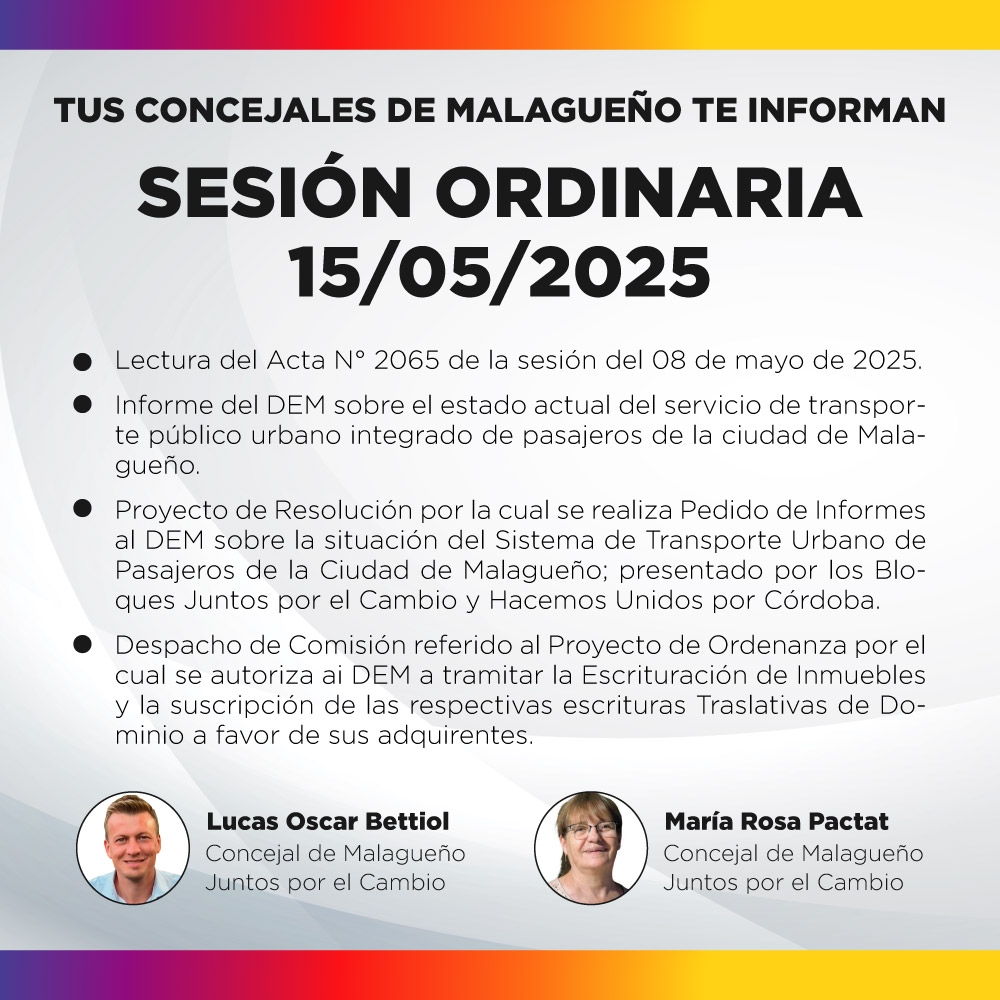Sesión ordinaria 15/05/2025