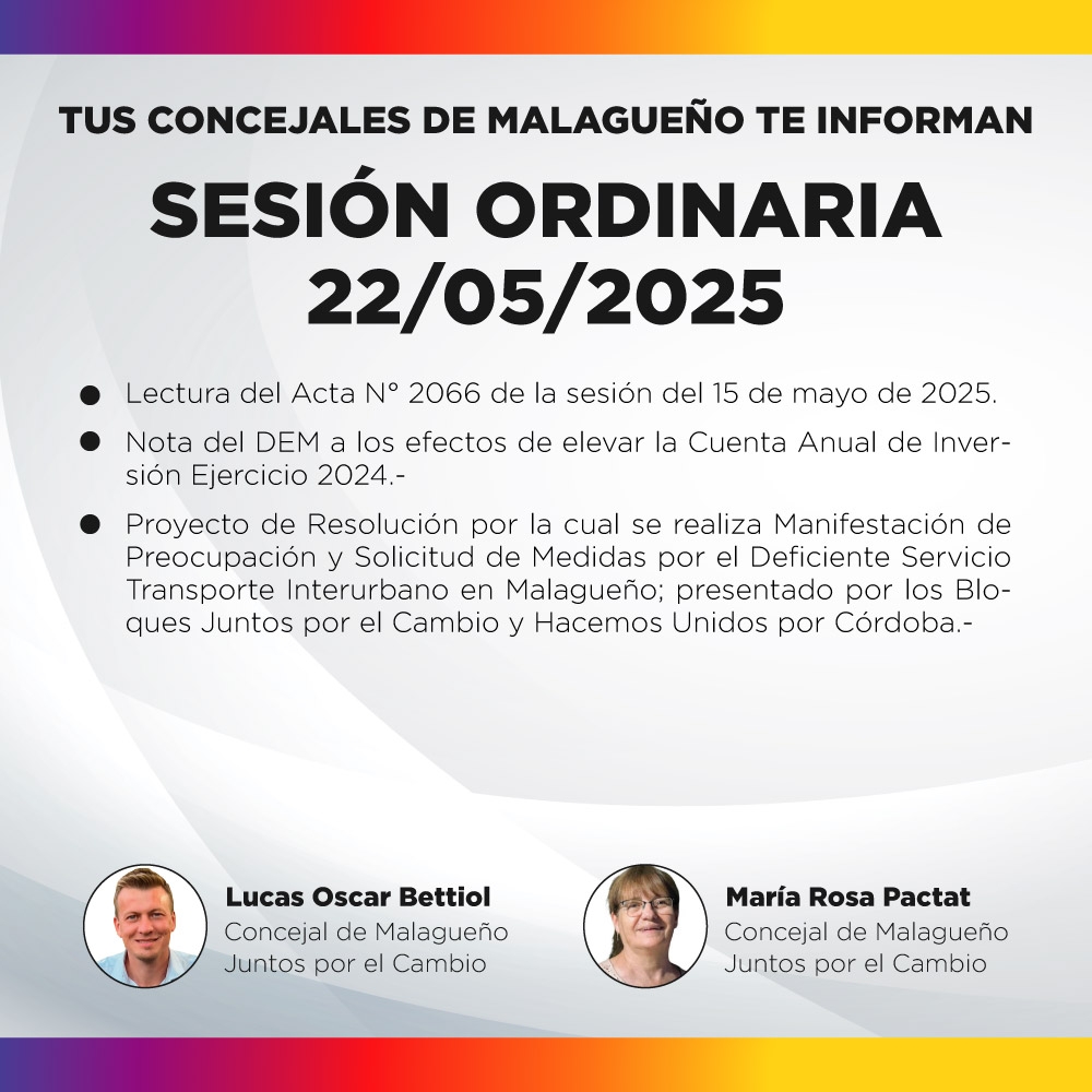 Sesión ordinaria 22/05/2025
