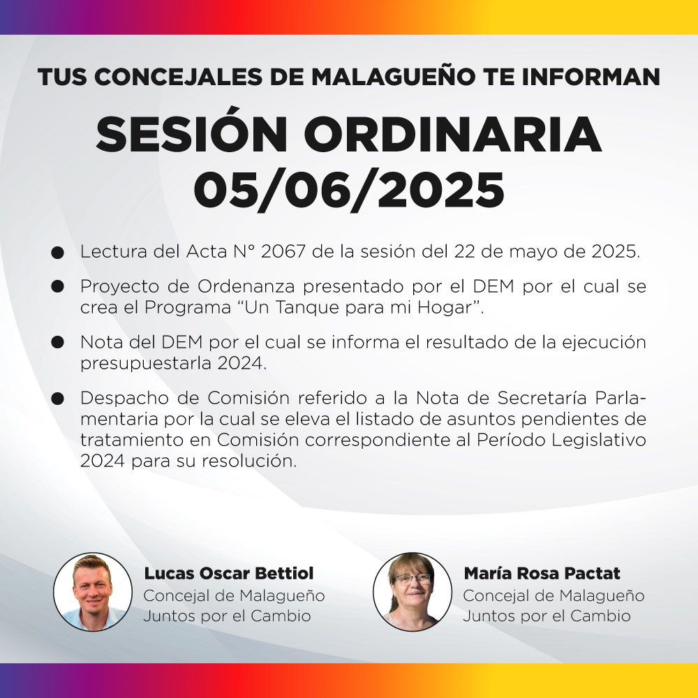 Sesión ordinaria 05/06/2025