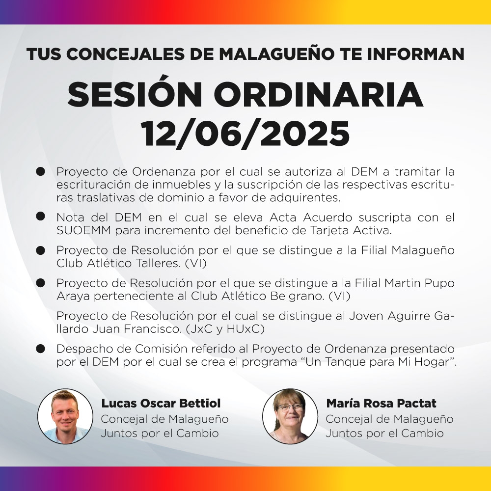 Sesión ordinaria 12/06/2025