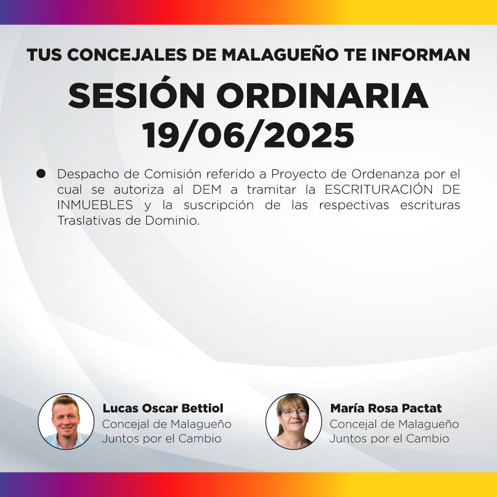 Sesión ordinaria 19/06/2025