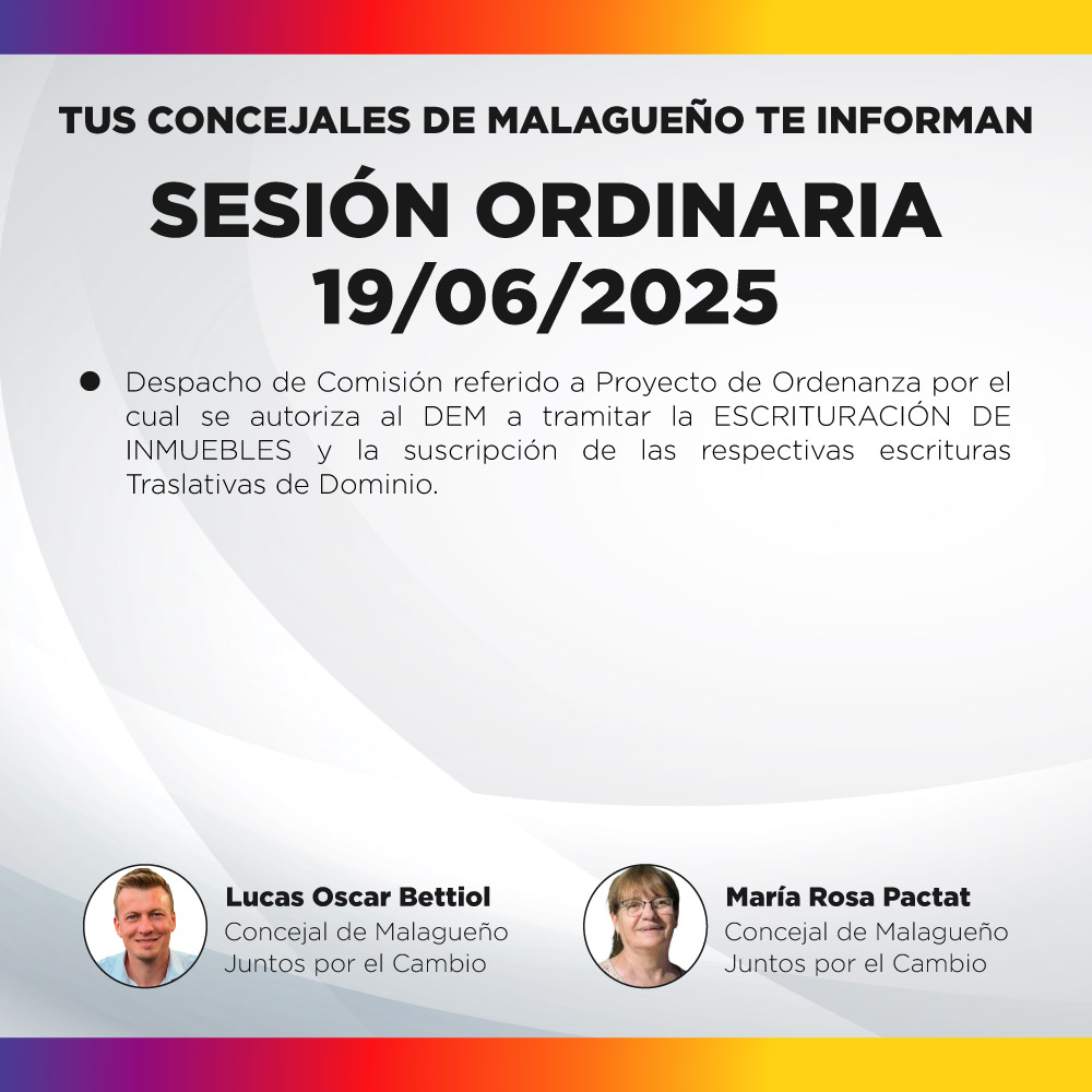 Sesión ordinaria 19/06/2025