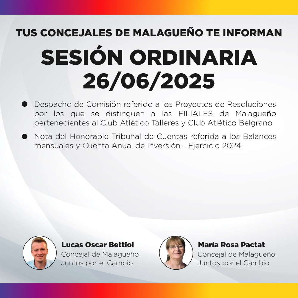 Sesión ordinaria 26/06/2025
