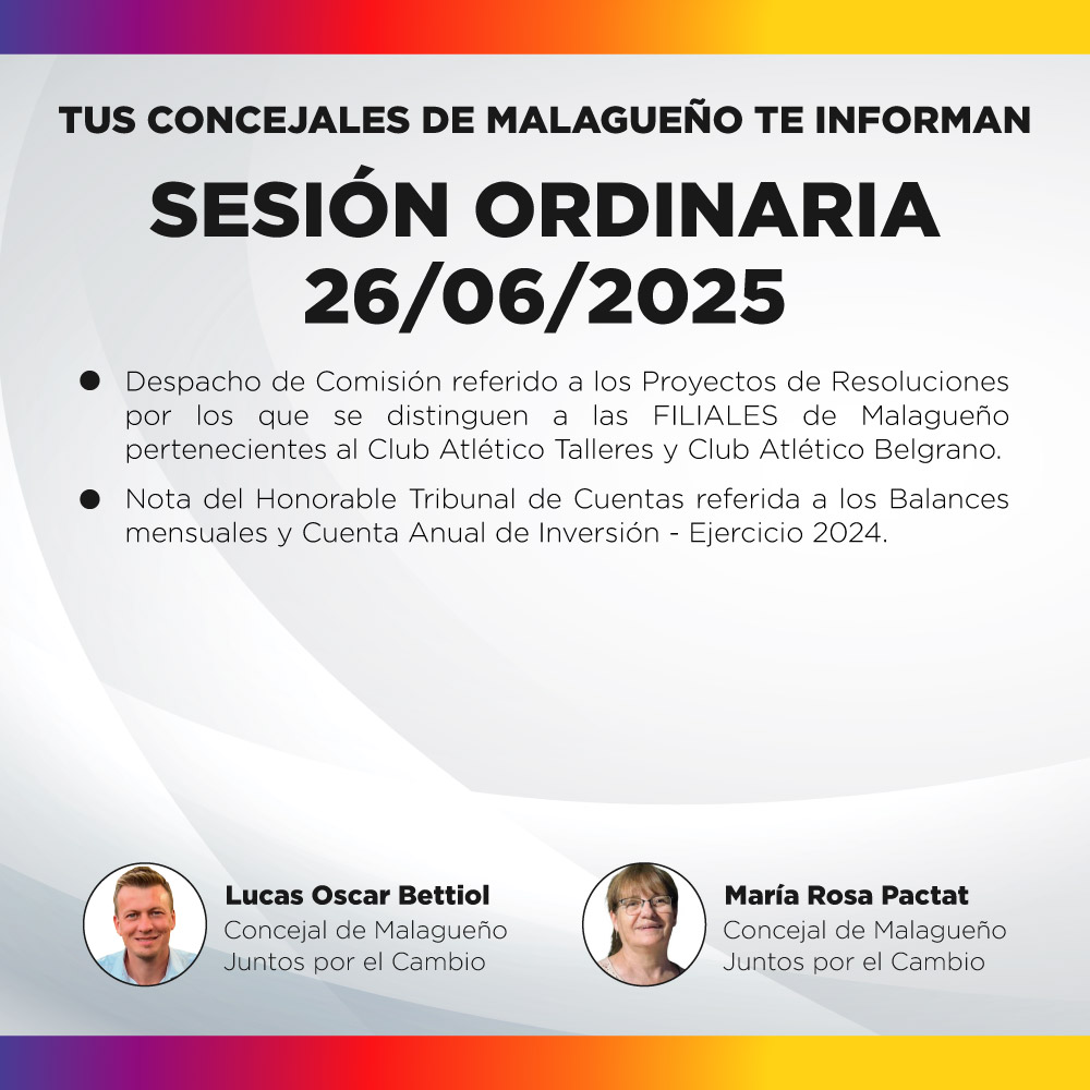 Sesión ordinaria 26/06/2025