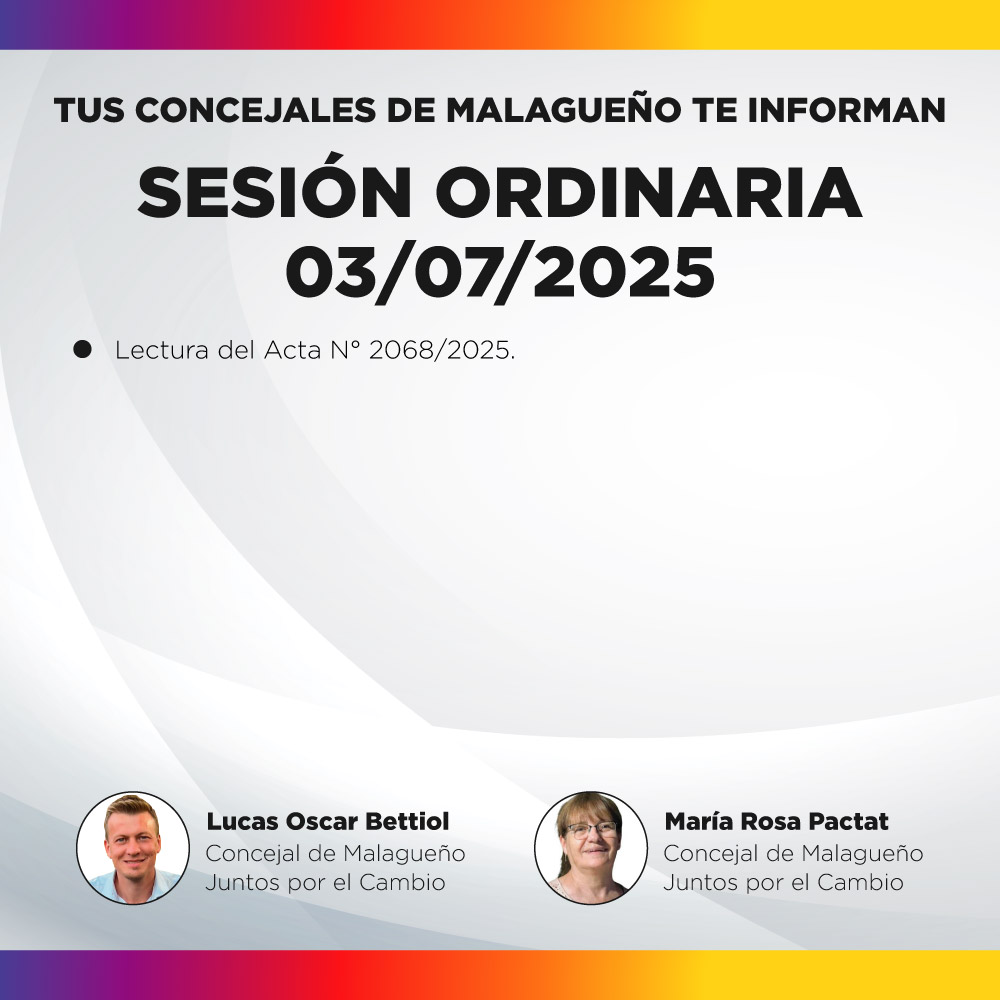 Sesión ordinaria 03/07/2025