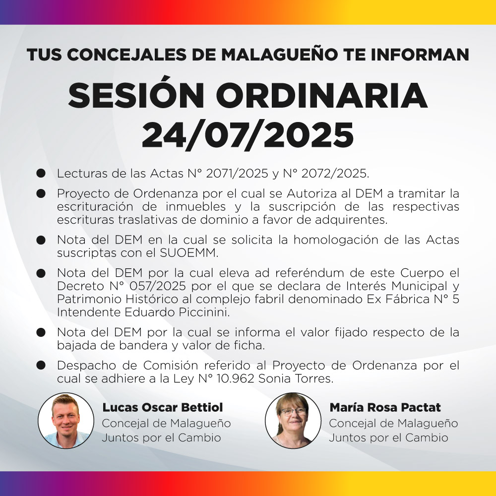 Sesión ordinaria 24/07/2025
