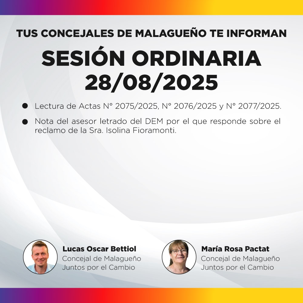 Sesión ordinaria 28/08/2025