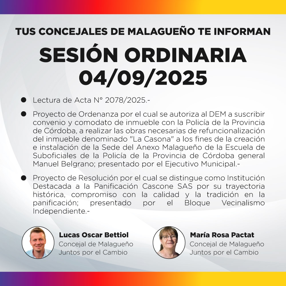 Sesión ordinaria 04/09/2025