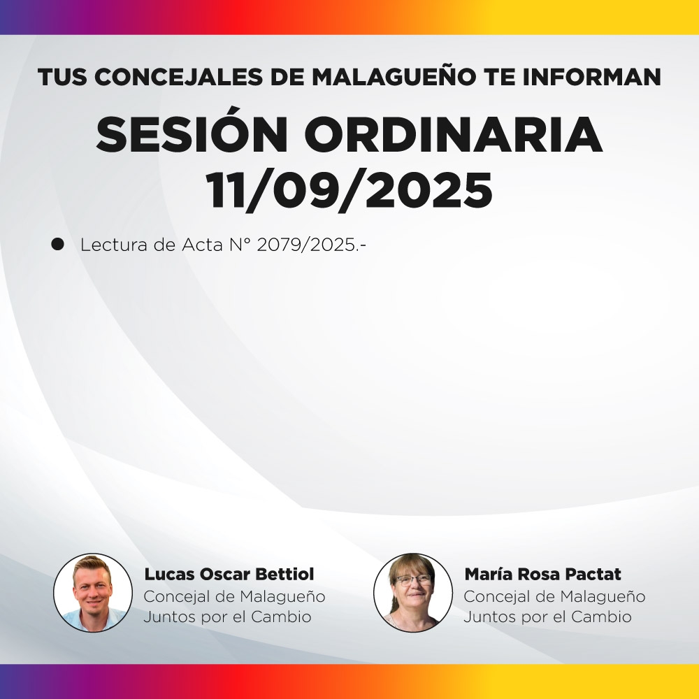 Sesión ordinaria 11/09/2025