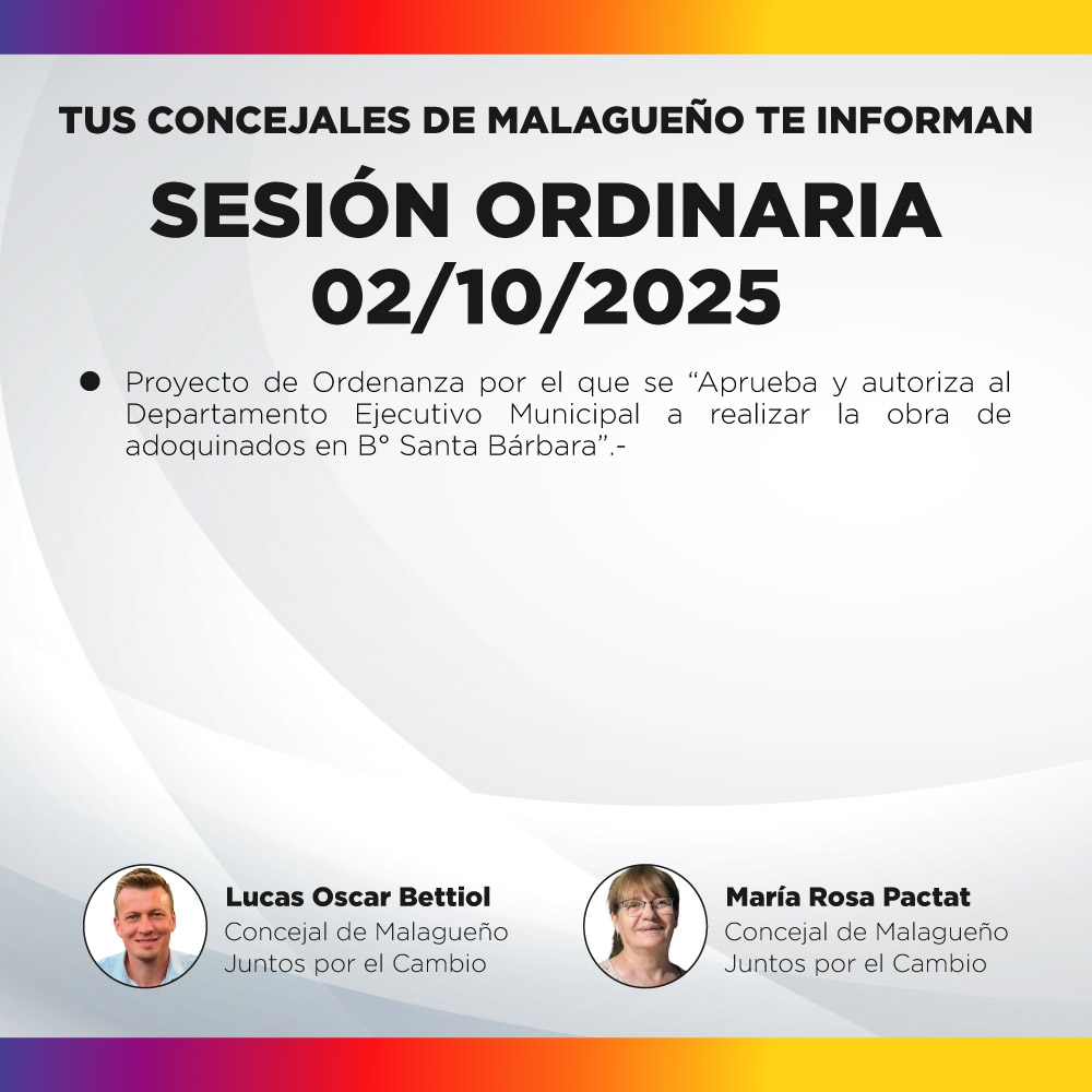 Sesión ordinaria 02/10/2025
