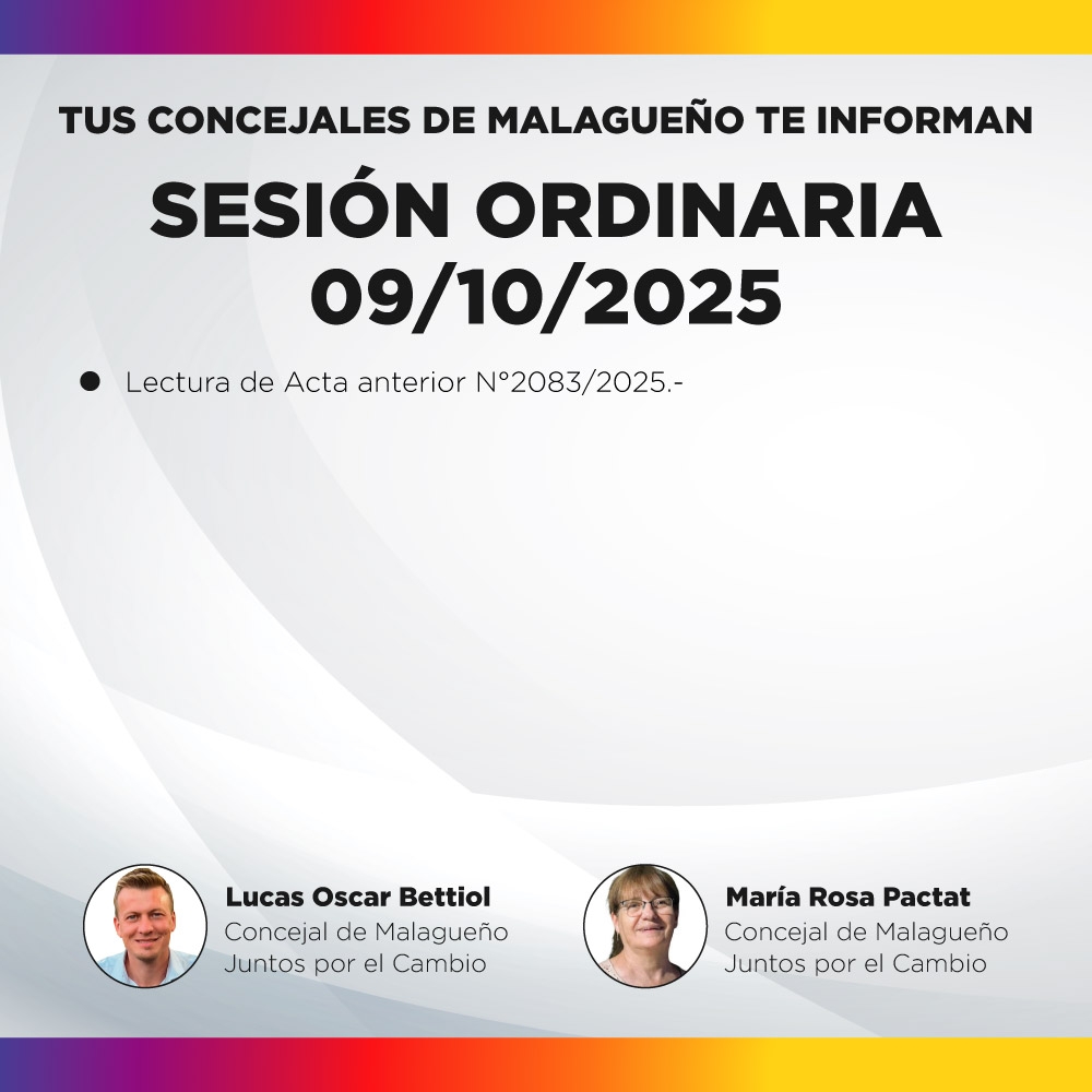 Sesión ordinaria 09/10/2025