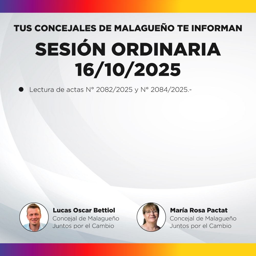 Sesión ordinaria 16/10/2025