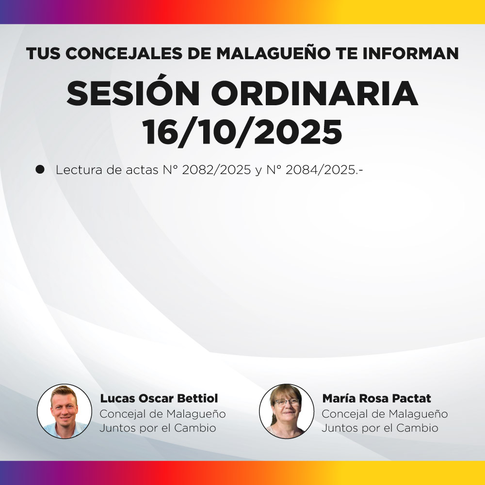 Sesión ordinaria 16/10/2025