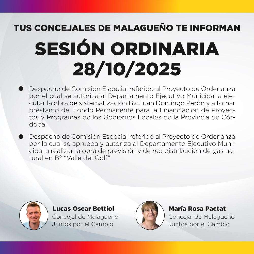Sesión ordinaria 28/10/2025