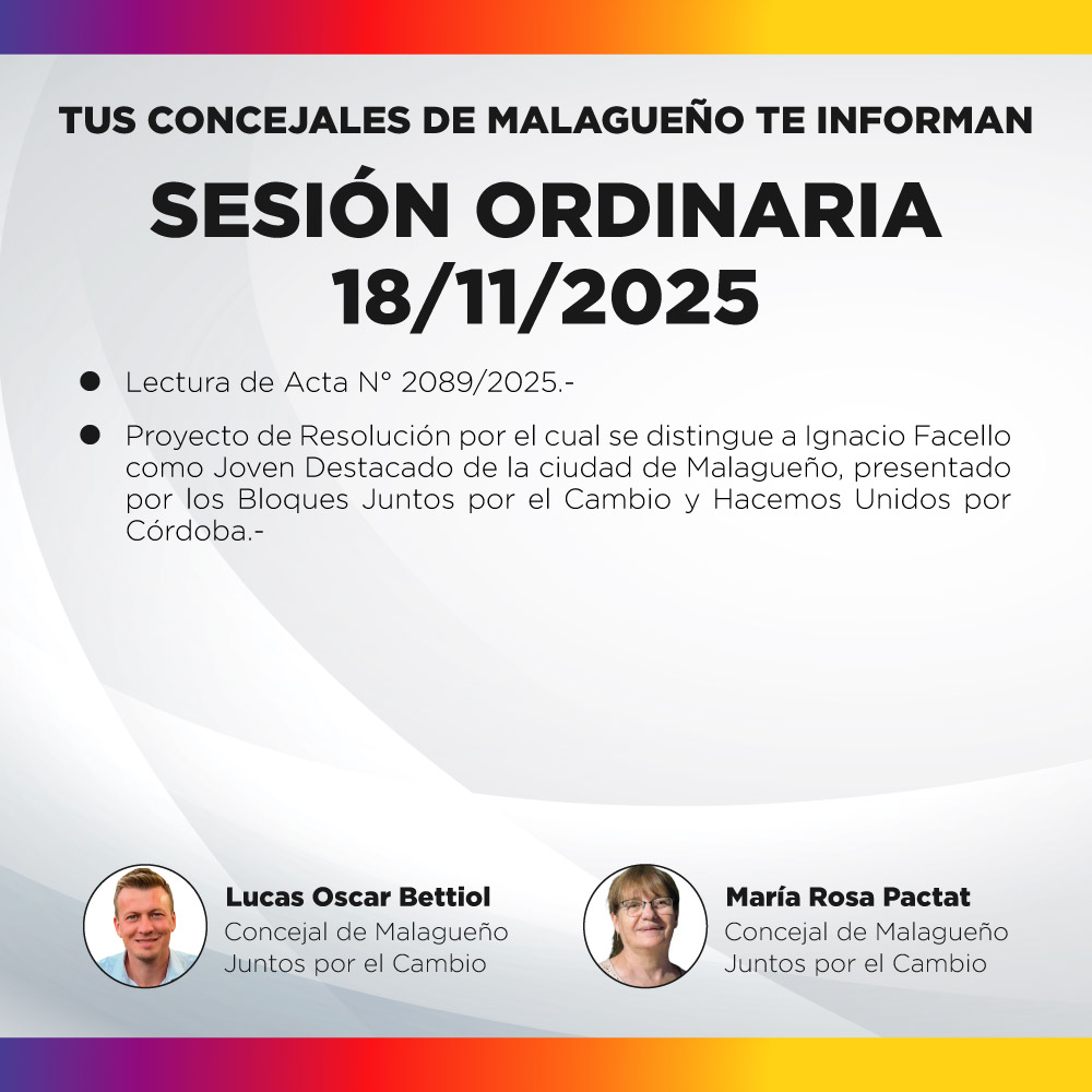 Sesión ordinaria 18/11/2025
