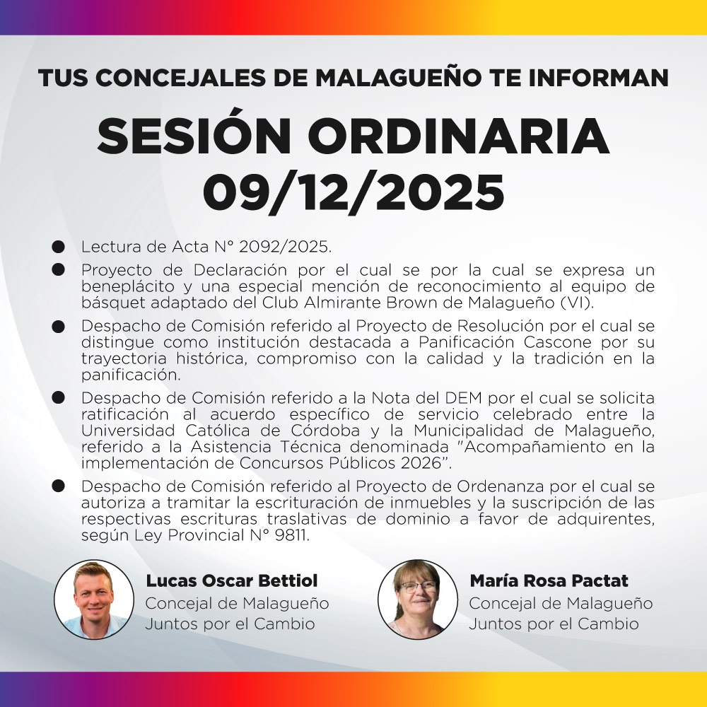 Sesión ordinaria 09/12/2025