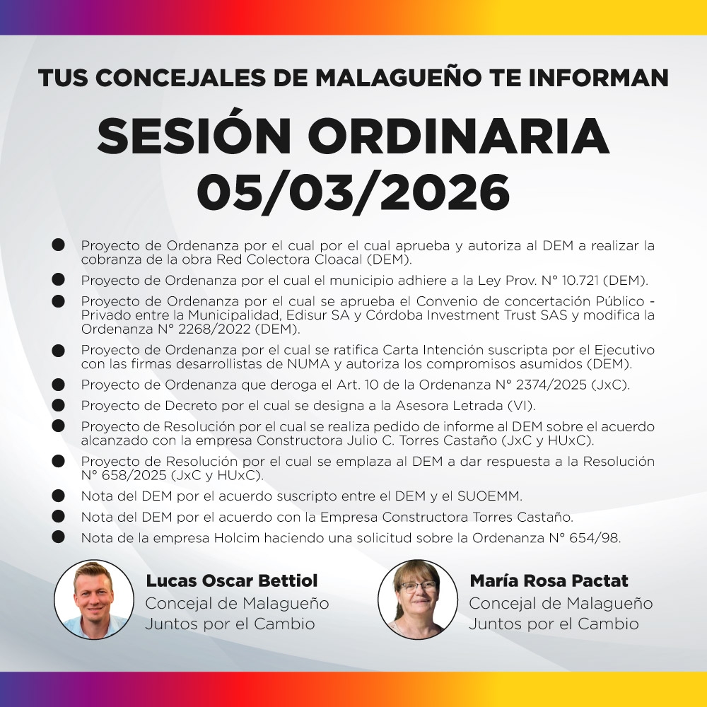 Sesión ordinaria 05/03/2026