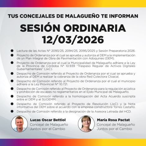 Sesión ordinaria 12/03/2026