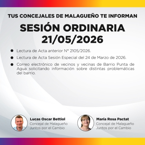 Sesión ordinaria 21/05/2026