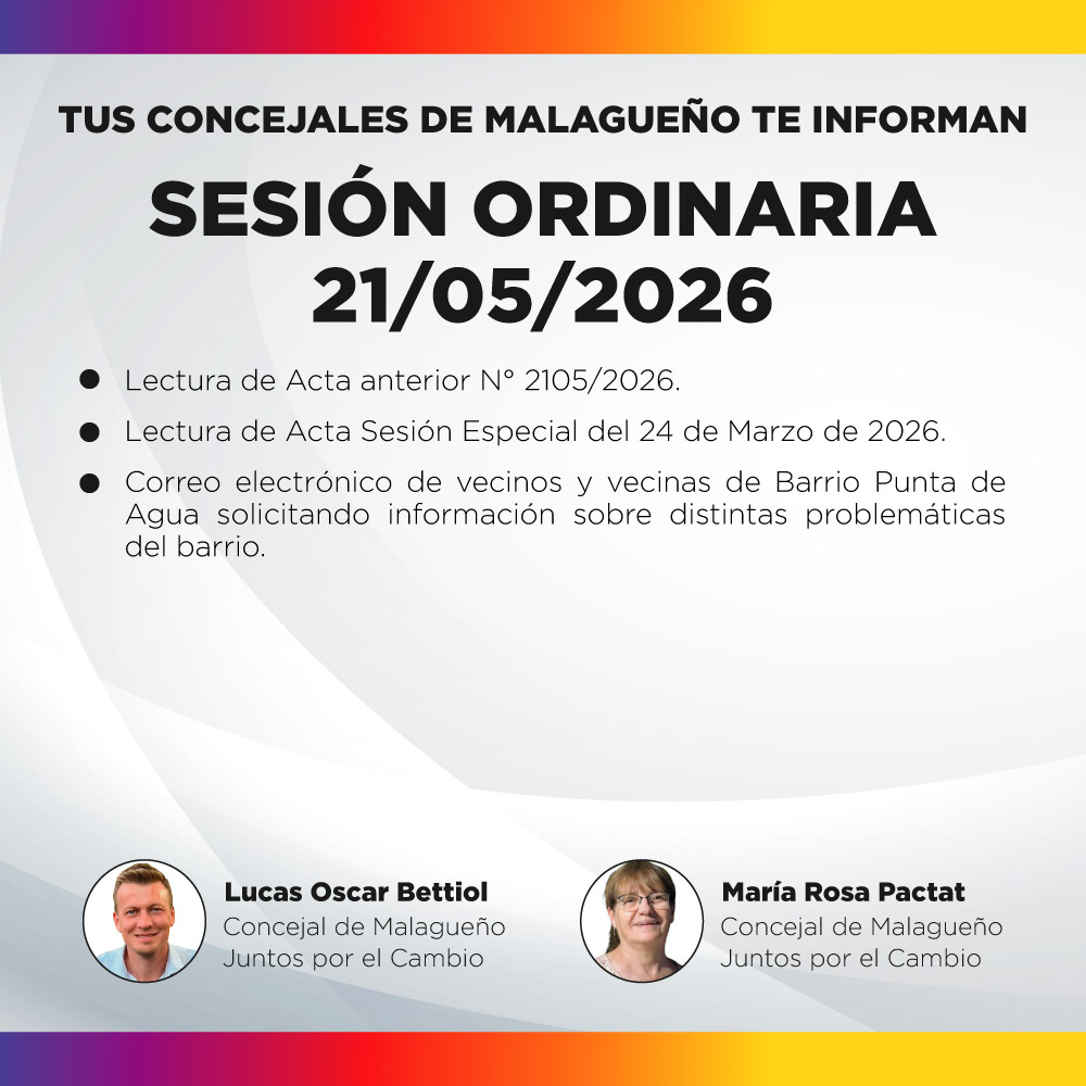 Sesión ordinaria 21/05/2026