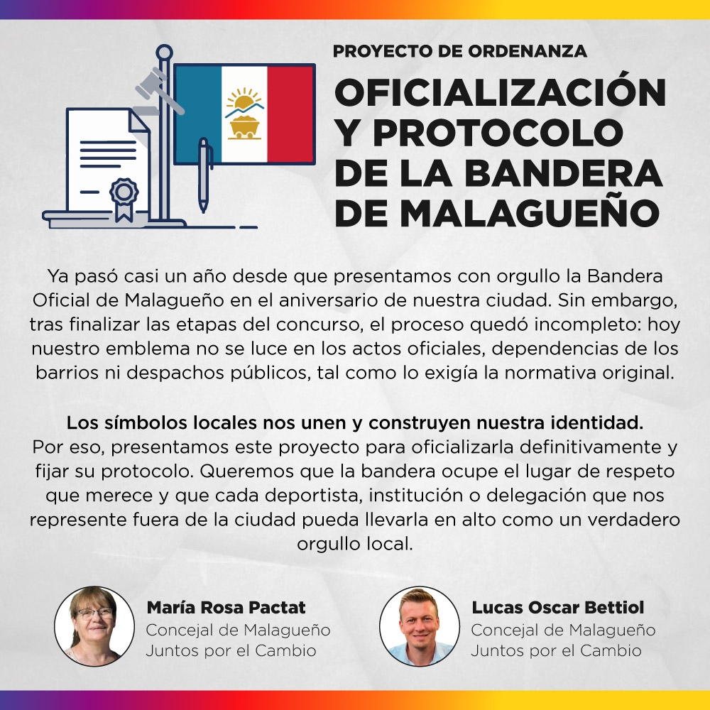 Proyecto de Ordenanza - Oficialización y Protocolo de la Bandera de Malagueño