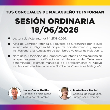 Sesión ordinaria 18/06/2026