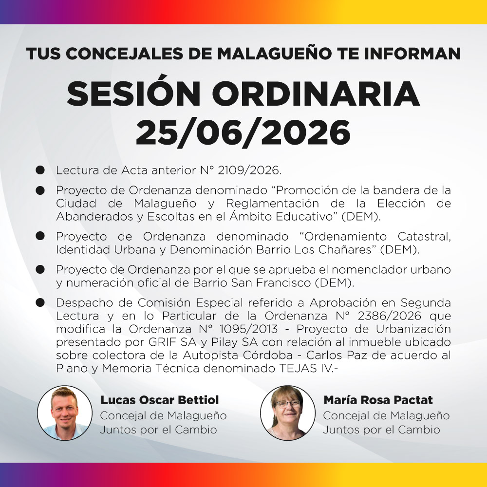 Sesión ordinaria 25/06/2026
