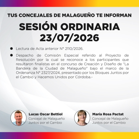 Sesión ordinaria 23/07/2026