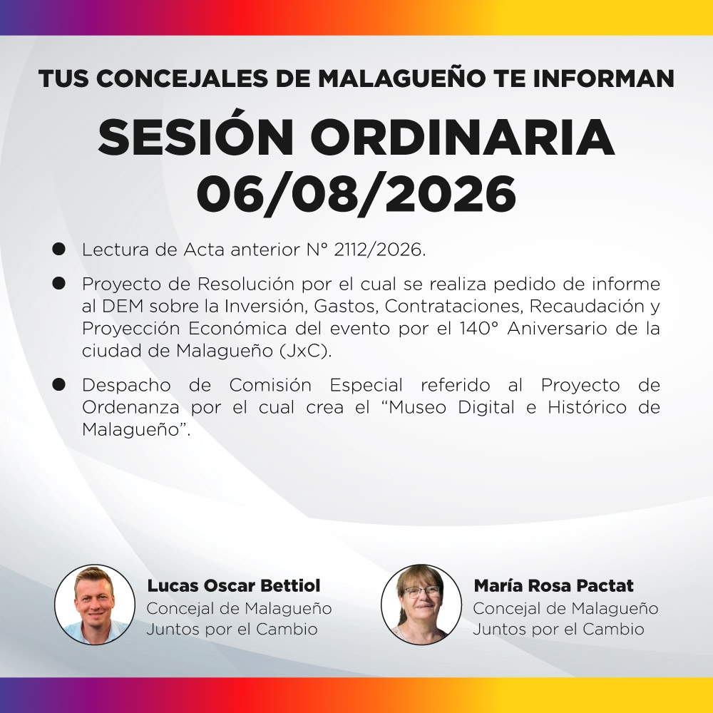 Sesión ordinaria 06/08/2026