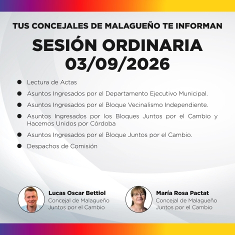 Sesión ordinaria 03/09/2026