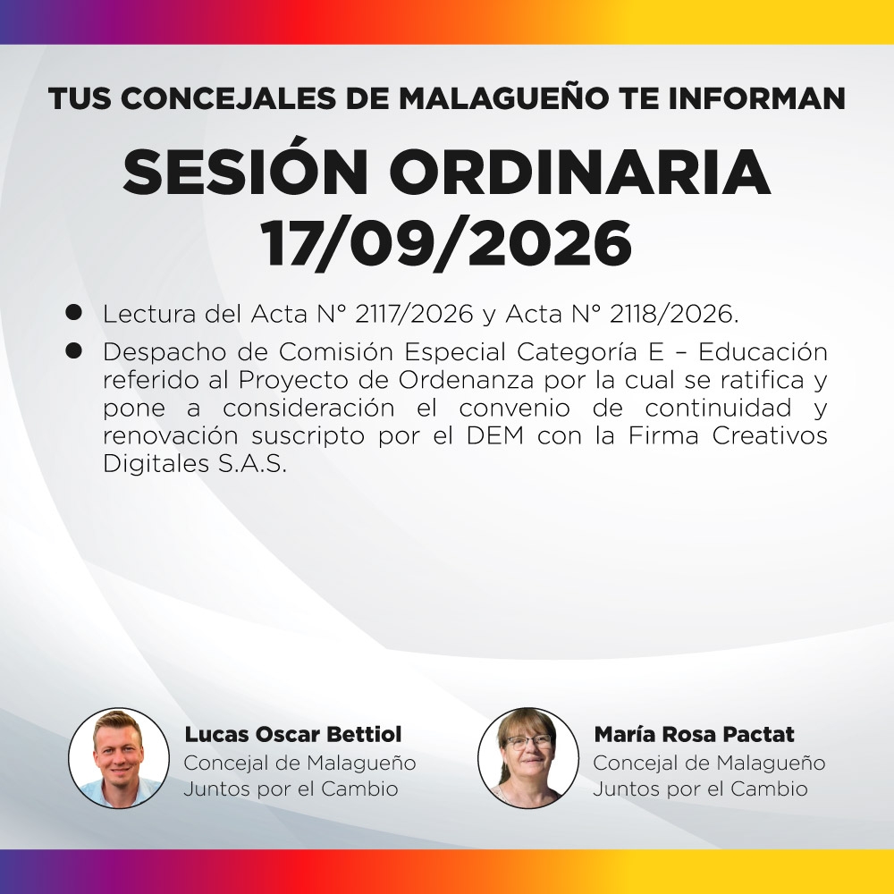 Sesión ordinaria 17/09/2026