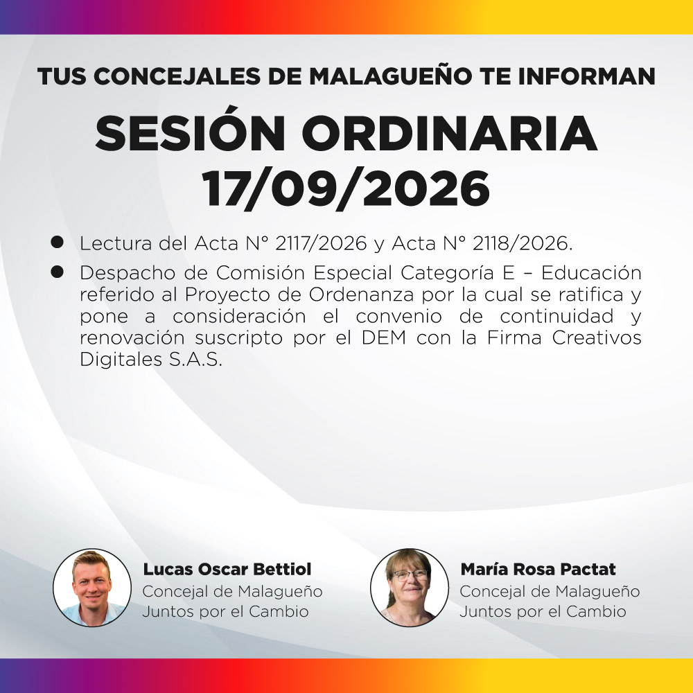 Sesión ordinaria 17/09/2026