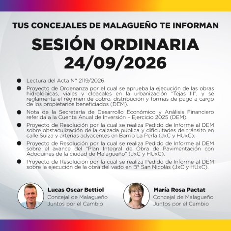 Sesión ordinaria 24/09/2026